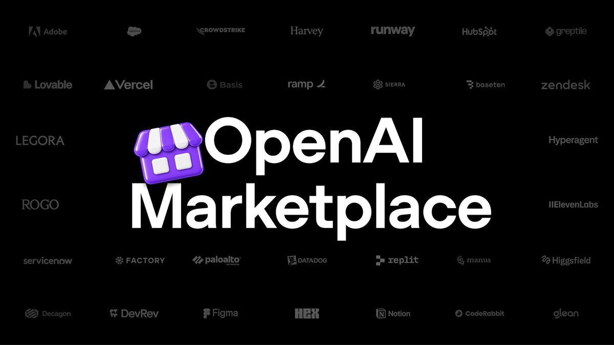 OpenAI DevDay 2026, AI에게 ‘전용 컴퓨터’를 줬다 - dots·GPT-6.1 Sol·Pro 500·ChatGPT Space까지, 25개 발표와 이용 조건 한눈에 보기 OpenAI Marketplace 발표 이미지 (OpenAI)