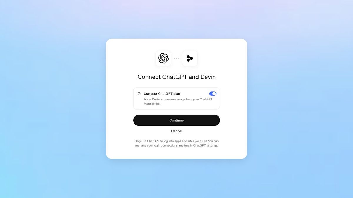 OpenAI DevDay 2026, AI에게 ‘전용 컴퓨터’를 줬다 - dots·GPT-6.1 Sol·Pro 500·ChatGPT Space까지, 25개 발표와 이용 조건 한눈에 보기 ChatGPT로 로그인 화면 (OpenAI)