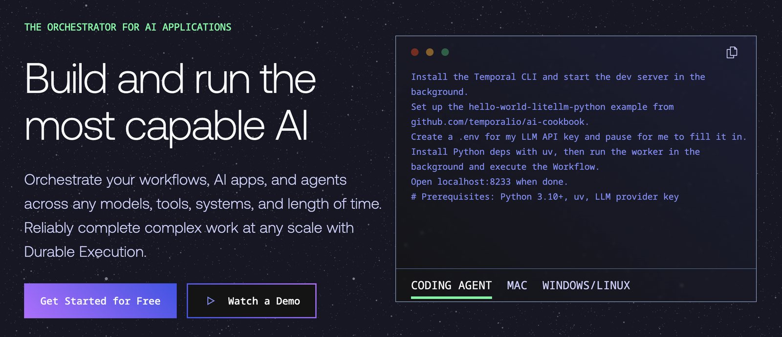 AI 직원에게 사원증을 줘라: OpenClaw·Muse·Dots가 연 ‘에이전트 관리’ 경쟁 Temporal의 AI 애플리케이션 오케스트레이션 페이지 상단