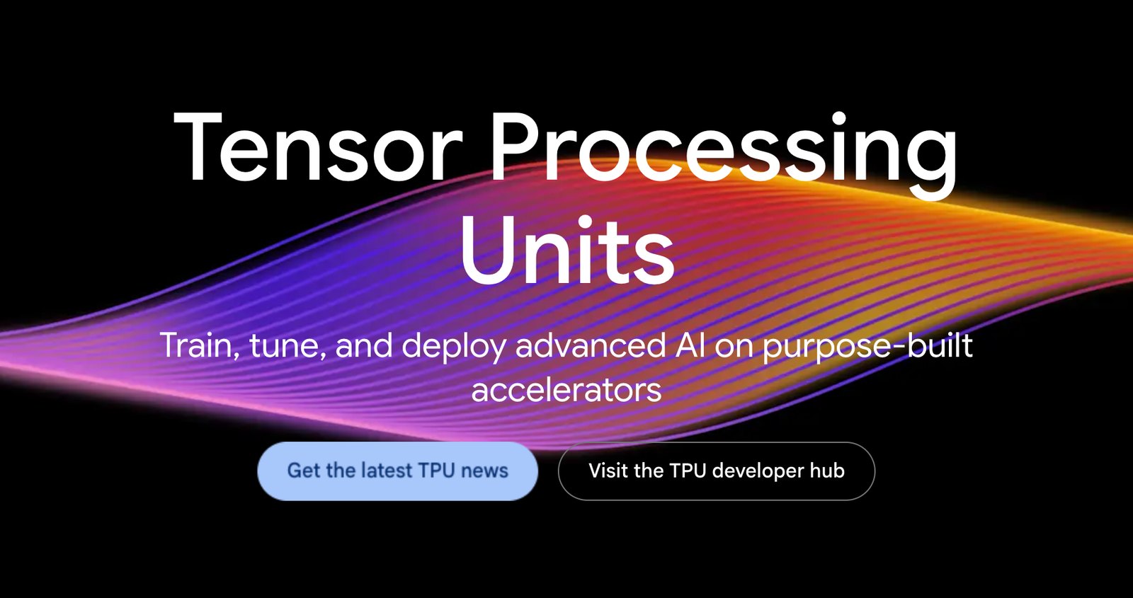 Google Cloud TPU product page hero