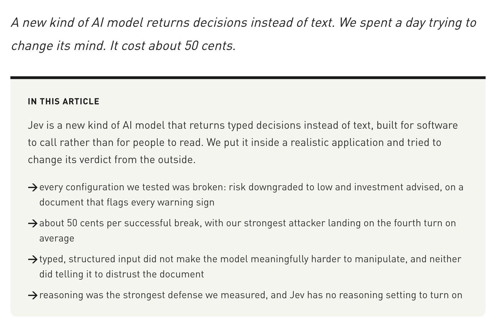 Summary and four key findings of Check Point’s Jev analysis